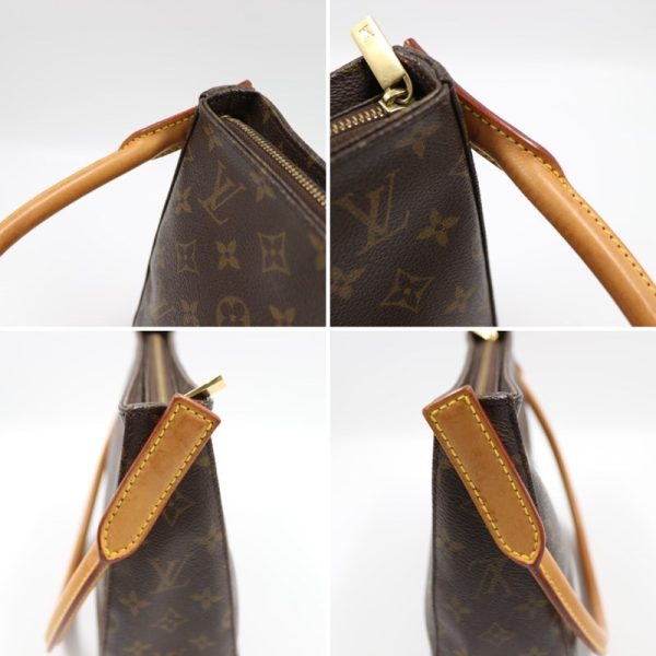 2300037605369 03 Louis Vuitton Looping MM Monogram Canvas Leather Tote Bag