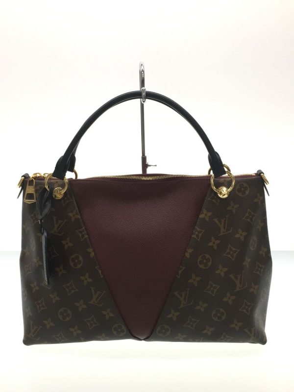 2318781480507 01 Louis Vuitton V Tote MM Monogram Leather Shoulder Bag