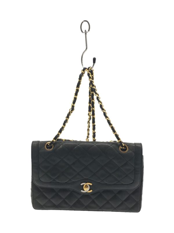 2319042650530 01 Chanel Lamb Leather Chain Shoulder Bag Black