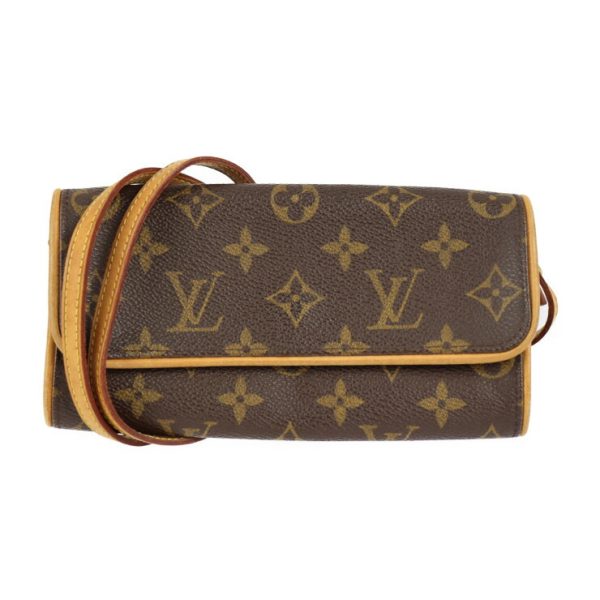 2320071001019 1 Louis Vuitton Pochette Twin PM Monogram Canvas Leather Shoulder Bag