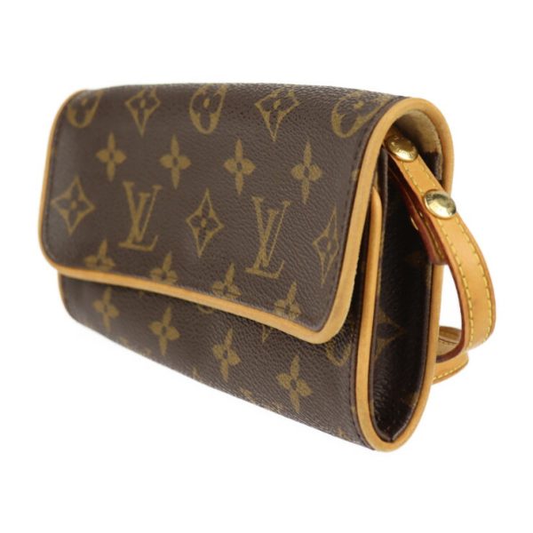 2320071001019 2 Louis Vuitton Pochette Twin PM Monogram Canvas Leather Shoulder Bag