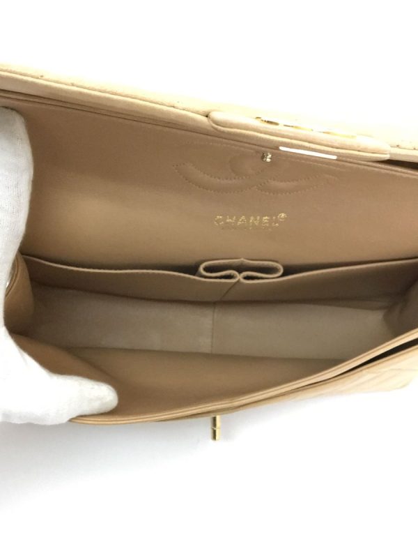 2320690950538 06 Chanel Leather Lambskin Matelasse Double Flap Shoulder Bag