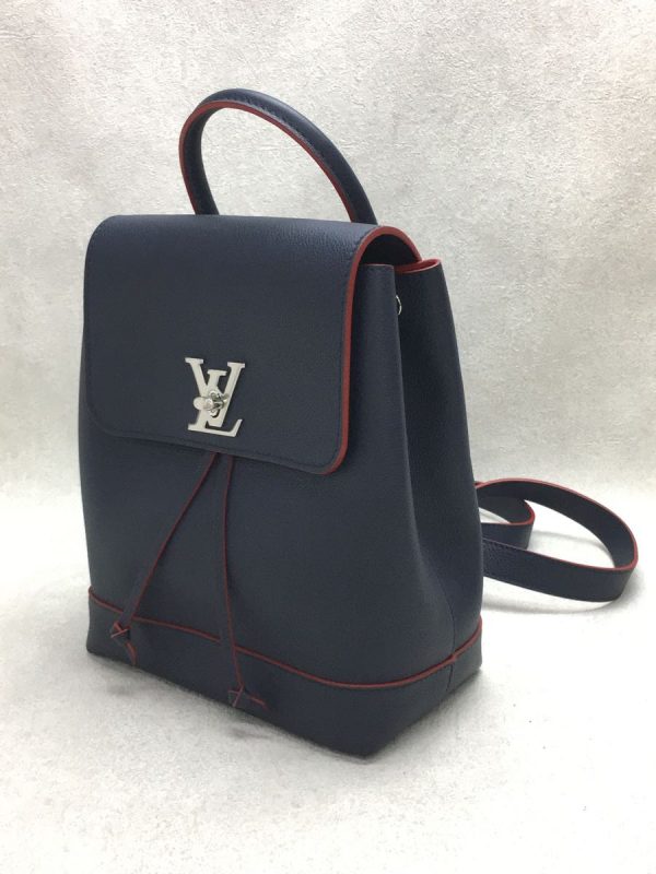 2333730618435 02 Louis Vuitton Leather LockMe Backpack Noir Black