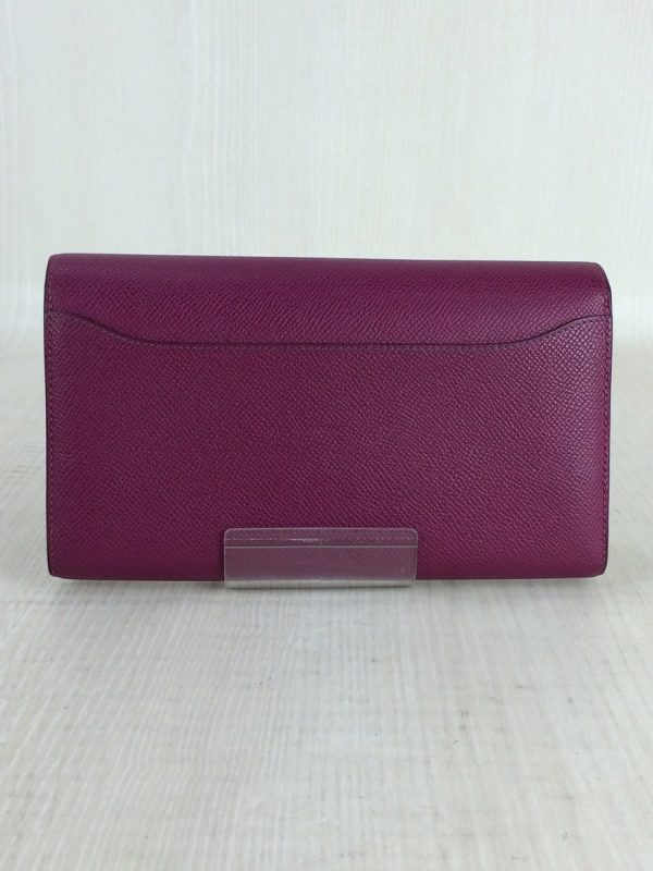 2336470196690 02 Hermes Purple Constance Leather Long Wallet