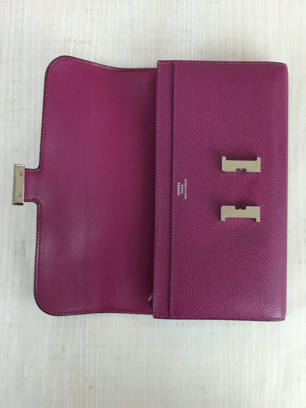 2336470196690 03 Hermes Purple Constance Leather Long Wallet