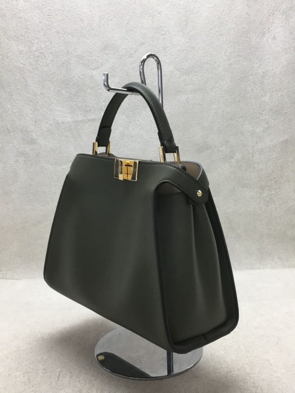 2338880337601 02 Fendi Calf Leather Shoulder Bag Black