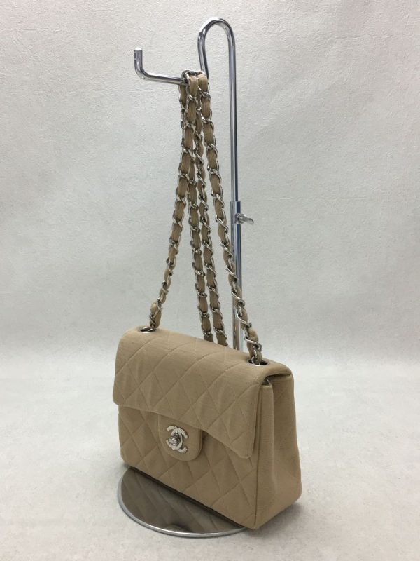 2338891259916 02 Chanel Cotton Plain Matelasse Chain Shoulder Bag