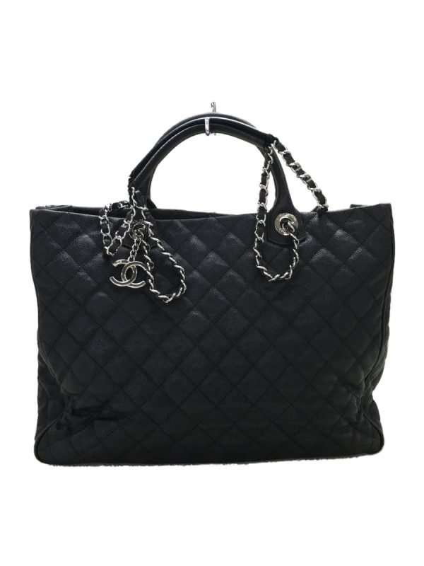 2342150506505 01 Chanel Leather Caviar Skin Matelasse Tote Bag