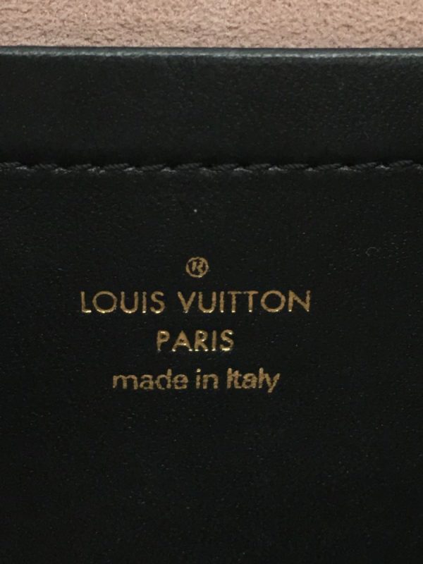 2343460013615 05 Louis Vuitton Lambskin Embossed Monogram Coussin MM Black