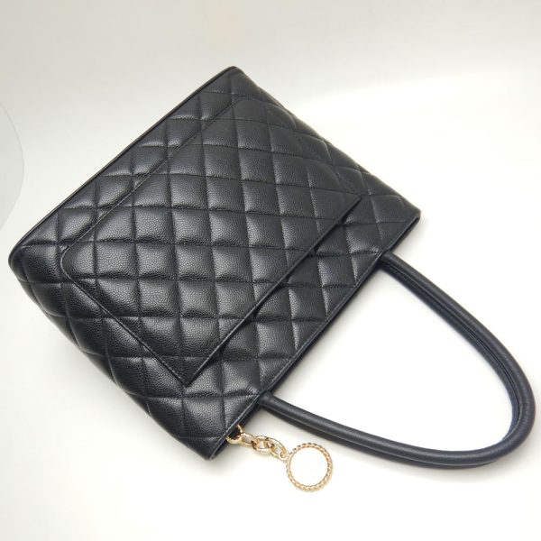 250235 3 Chanel Reissue Tote Bag Caviar Skin Black