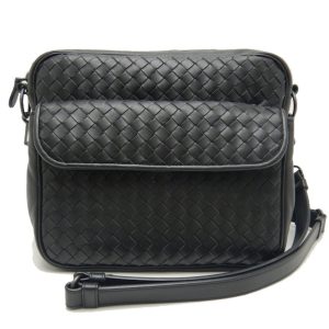 250630 1 Bottega Veneta Shoulder Bag Intrecciato Leather Black