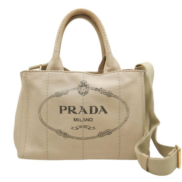 250680 1 Prada Canapa Tote Bag Canvas Beige