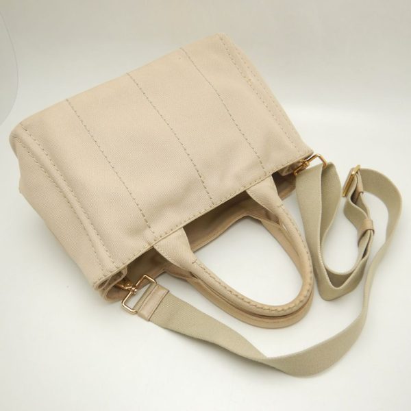 250680 2 Prada Canapa Tote Bag Canvas Beige