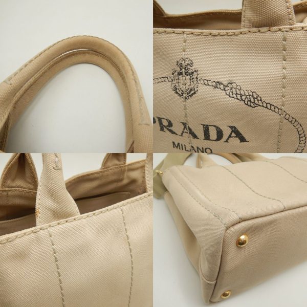 250680 8 Prada Canapa Tote Bag Canvas Beige