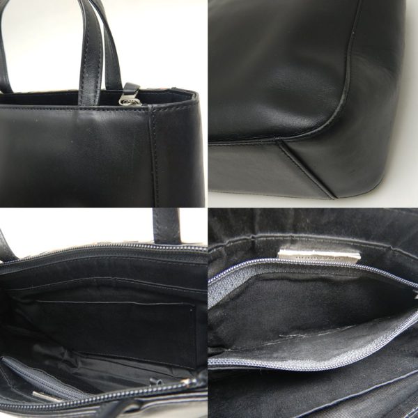 250719 9 Burberry Handbag Leather Canvas Black Nova Check