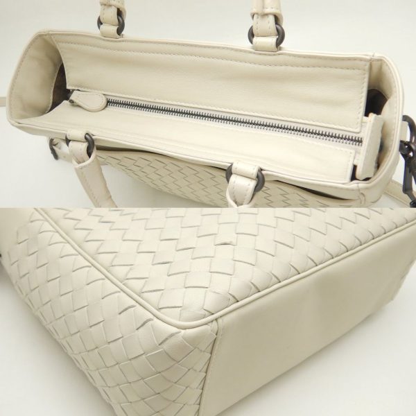 250773 5 Bottega Veneta Handbag Intrecciato 2way Leather Ivory