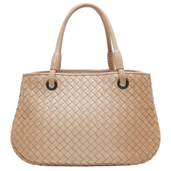 250800 1 Bottega Veneta Satchel Handbag Intrecciato Leather Pink