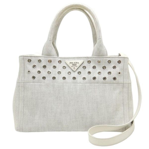 250801 1 Prada Canapa Tote Bag Denim Patch Bianco