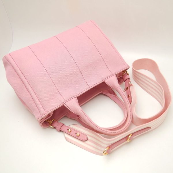 250824 3 Prada Canapa Tote Canvas Geranio Pink