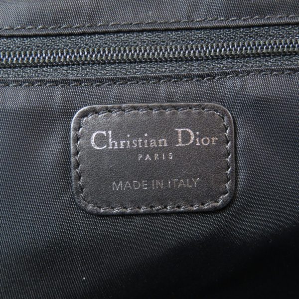 25201107 6 Christian Dior Cannage Tote Bag Nylon Material Leather Black