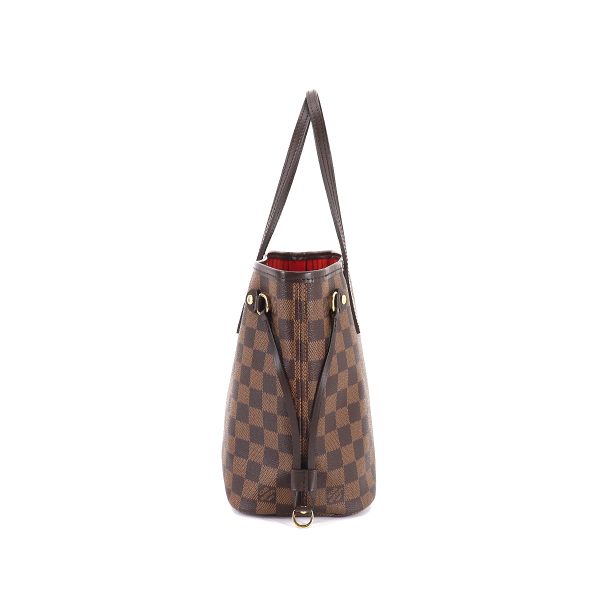 3 Louis Vuitton Damier Neverfull PM Tote Bag Brown Gold Hardware