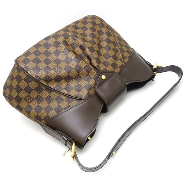 3 Louis Vuitton Damier Sistina MM Ebene Shoulder Bag Brown