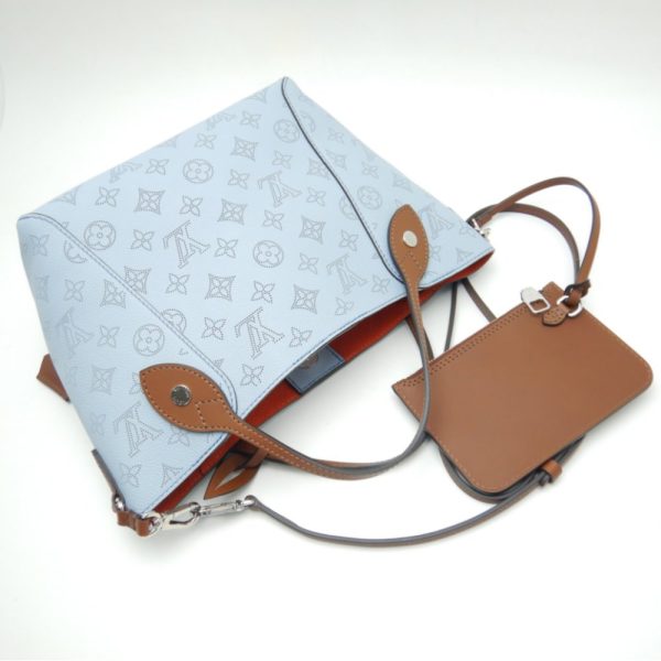 3 Louis Vuitton Hina PM Blue Horizon Pumpkin 2WAY Tote Bag