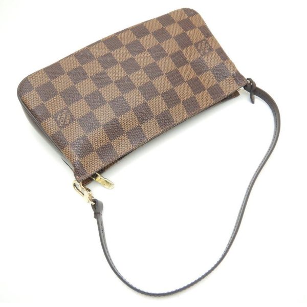 3 Louis Vuitton Damier Navona Ebene Accessory Pouch Brown