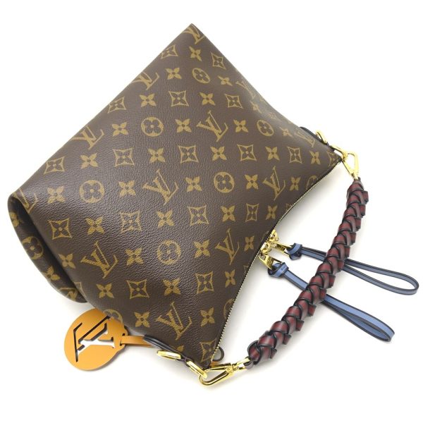 3 Louis Vuitton Monogram Mini Zipped Hobo 2way Bag Brown