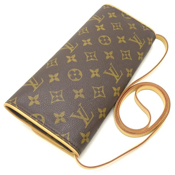 3 Louis Vuitton Monogram Pochette Twin GM Brown 2WAY