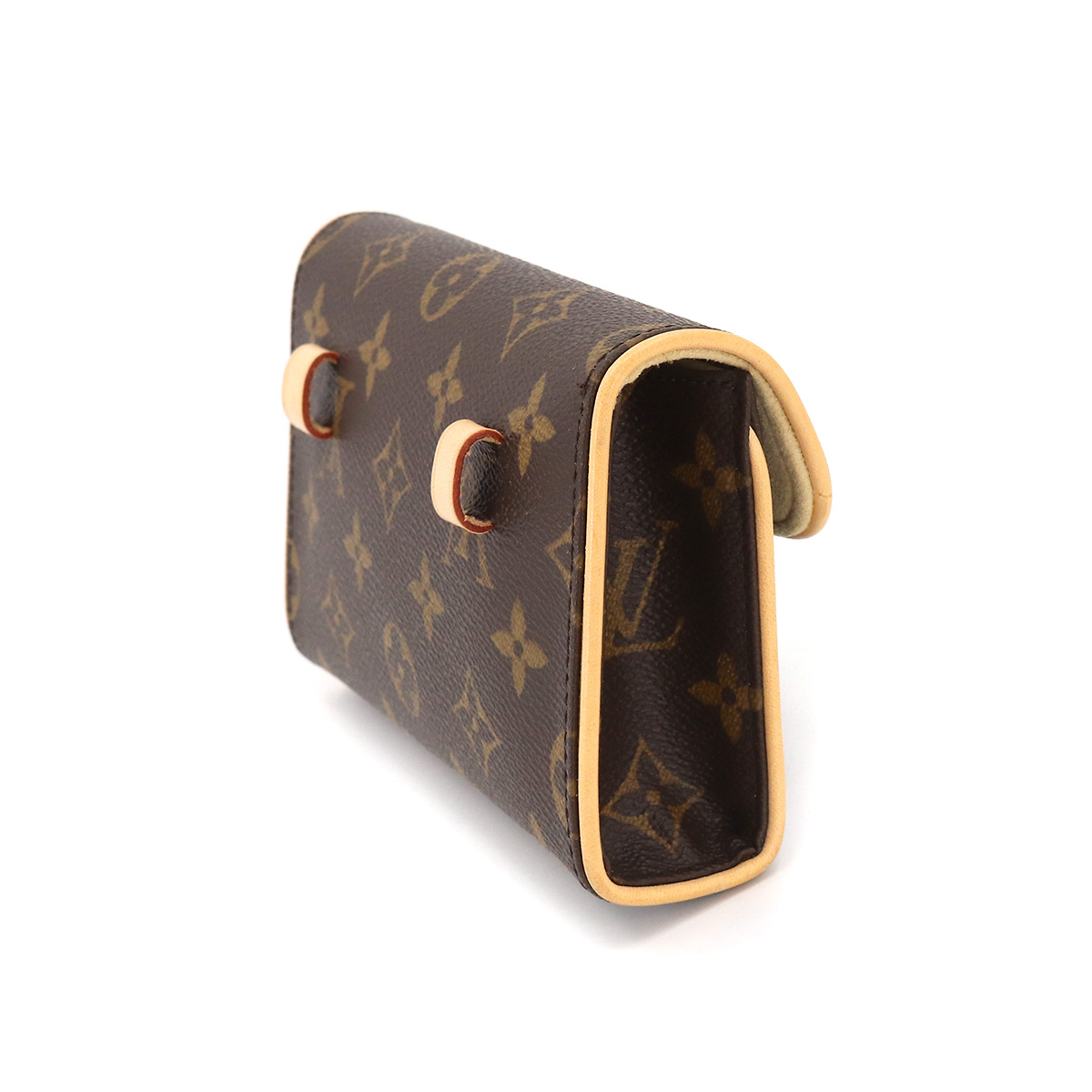 Louis Vuitton Monogram Pochette Florentine Waist Pouch Belt Bag Brown Gold Hardware - Image 3