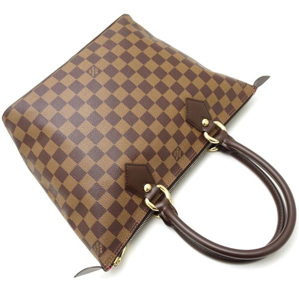 3 Louis Vuitton Damier Saleya PM Ebene Tote Bag Brown