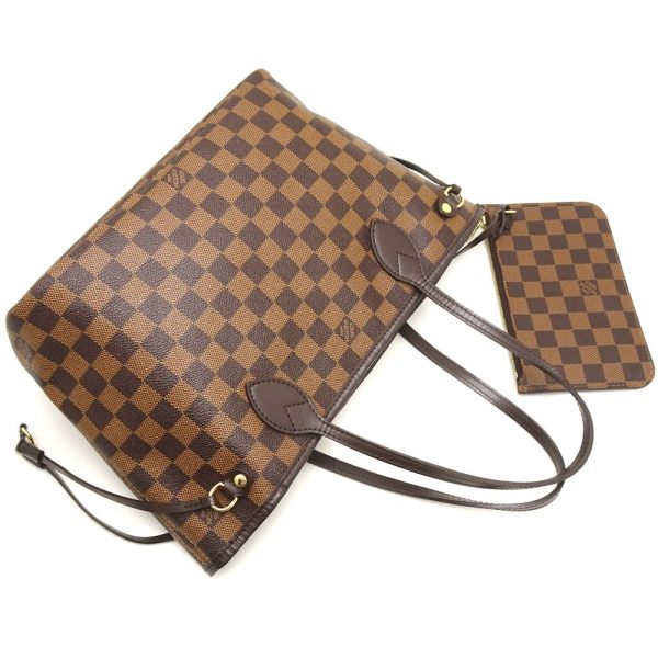 3 Louis Vuitton Damier Neverfull PM Tote Bag Ebene