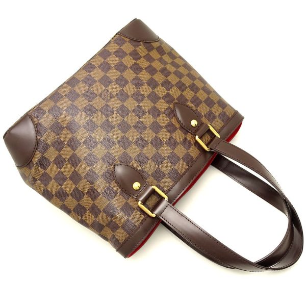 3 Louis Vuitton Damier Hampstead PM Tote Bag Ebene Brown