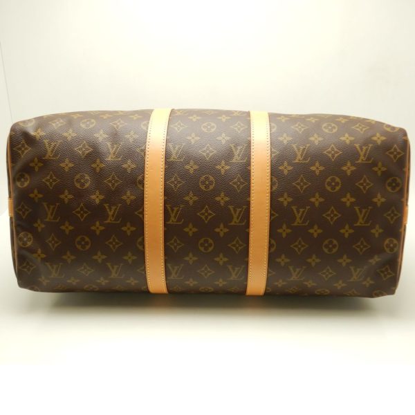 3 Louis Vuitton Monogram Keepall Bandouliere 50 Boston Bag Brown