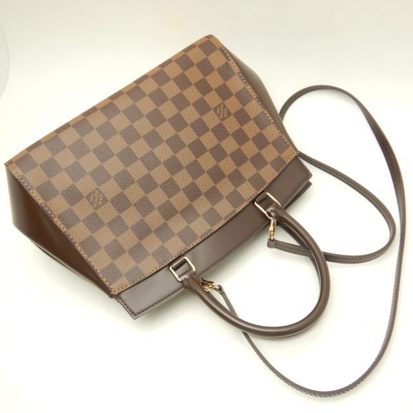 3 Louis Vuitton Damier Rivoli BB Handbag Brown