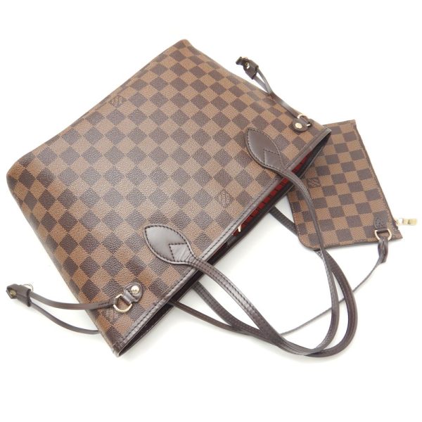 3 Louis Vuitton Damier Neverfull PM Tote Bag Brown