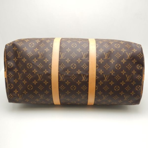 3 Louis Vuitton Monogram Keepall Bandouliere 50 Boston Bag Brown