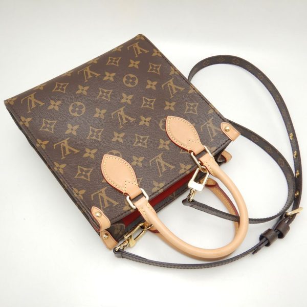 3 Louis Vuitton Monogram Sac Plat BB Handbag Brown