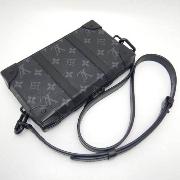 3 Louis Vuitton Soft Trunk Wallet Shoulder Bag Monogram Eclipse Black