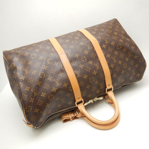 3 Louis Vuitton Monogram Keepall 50 Boston Bag Brown