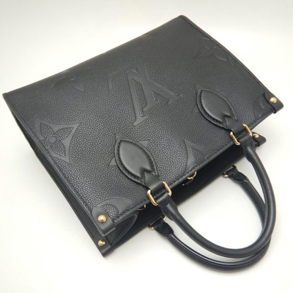 3 Louis Vuitton On The Go PM Tote Bag Monogram Emplant Noir