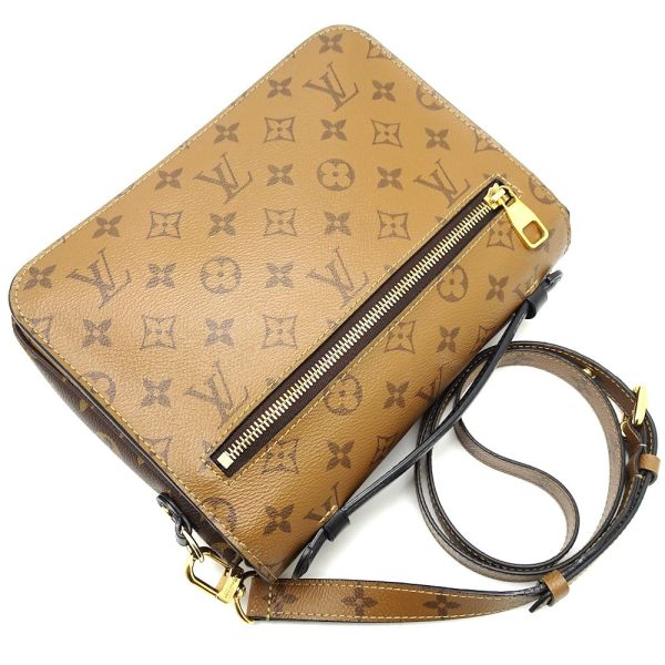 3 Louis Vuitton Pochette Metis MM 2Way Bag Monogram Reverse Brown