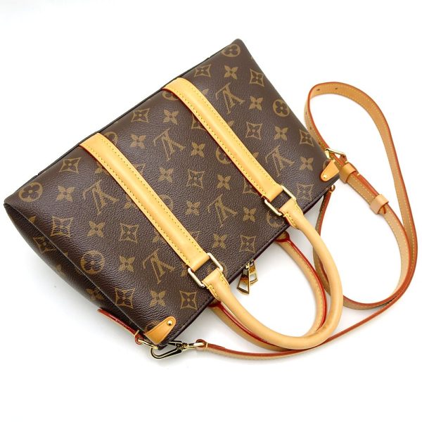 3 Louis Vuitton Monogram Soufflot BB 2Way Bag Brown