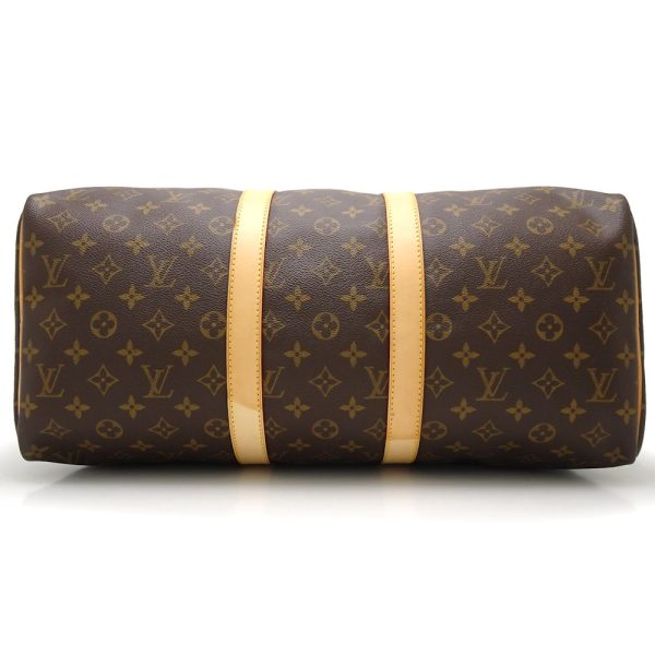 3 Louis Vuitton Monogram Keepall 45 Boston Bag Brown