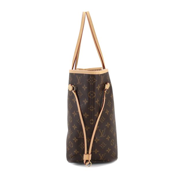 3 Louis Vuitton Monogram Neverfull MM Tote Bag Brown Gold Hardware