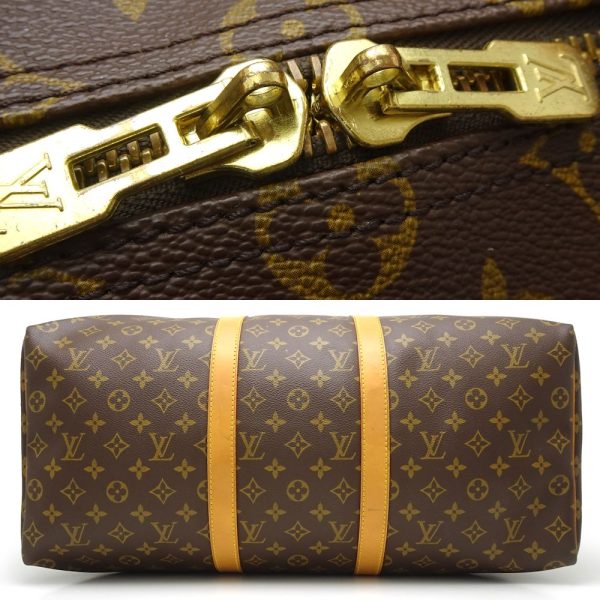 3 Louis Vuitton Monogram Keepall 50 Boston Bag Brown