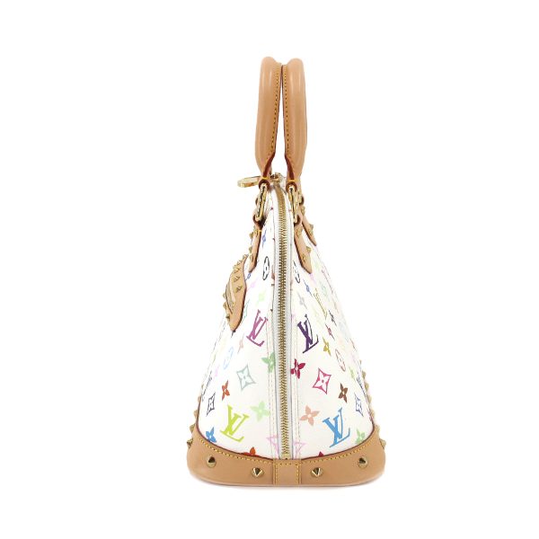 3 Louis Vuitton Monogram Multicolor Alma HandBag White