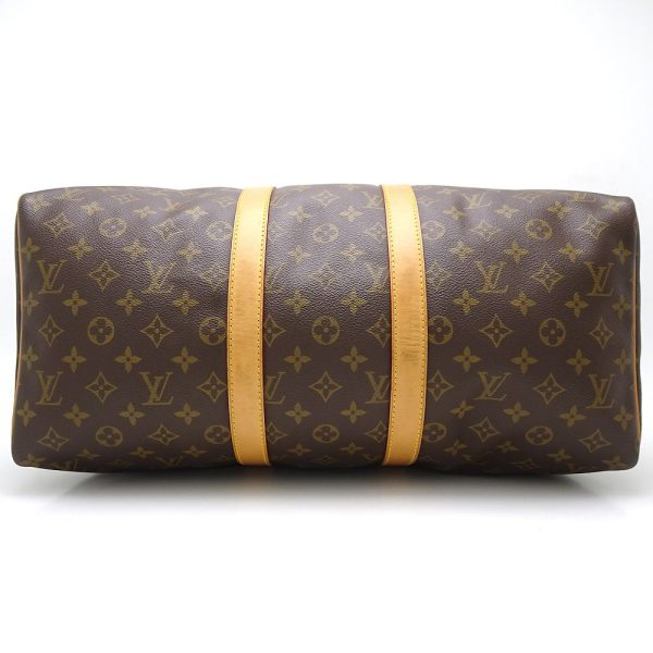 3 Louis Vuitton Monogram Keepall 45 Boston Bag Brown