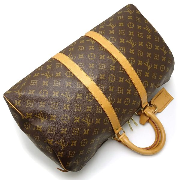 3 Louis Vuitton Monogram Keepall 45 Handbag Brown